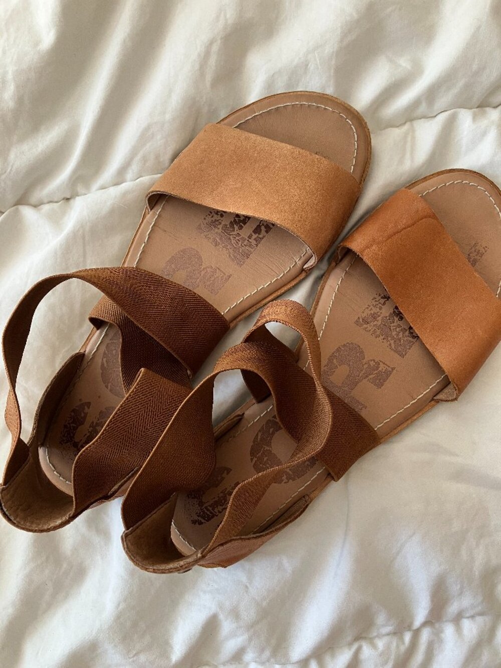Sorel Ella Brown Tan Sandals - Size 9